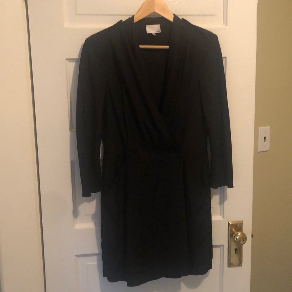 Wilfred silky black shirt dress